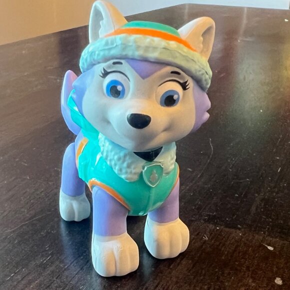 Paw Patrol Everest’s Rescue Snowmobile Snow Plow Vehicle with Everest Figure HTF - Picture 7 of 10